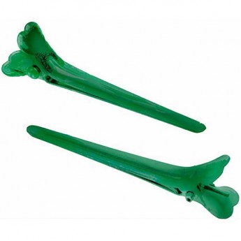 Зажим для волос, металл, 5,5 см (12 шт.) DEWAL CL2415 green Зажим для волос, металл, 5,5 см (12 шт.) DEWAL CL2415 green