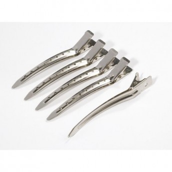 Зажим для волос DEWAL CL239 серебристый одинарный , металл, 8.1см Зажим для волос DEWAL CL239 серебристый одинарный , металл, 8.1см